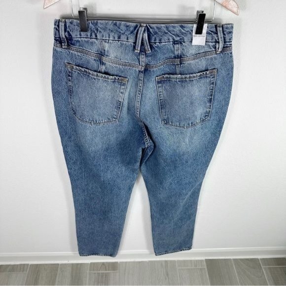 Good American Good '90s Icon Jeans Straight Leg Indigo 065 Size 12 / 31 - Picture 6 of 10